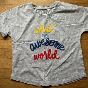 GYMBOREE Girls T-Shirt "What an Awesome World", size M, NWOT